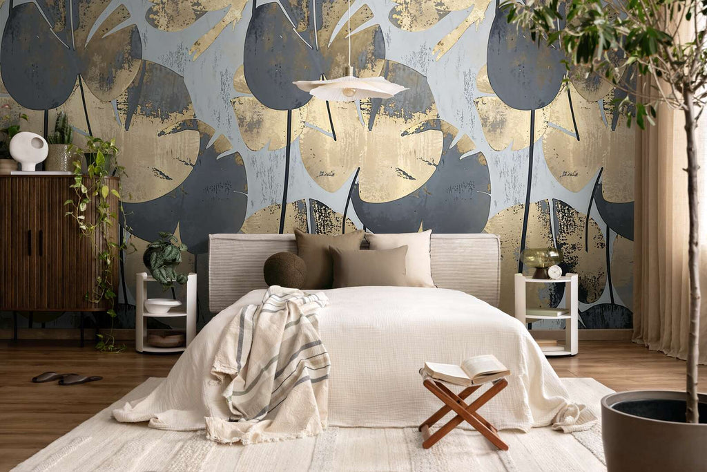 The Lotus Court | Warm Beige & Azure Luxe