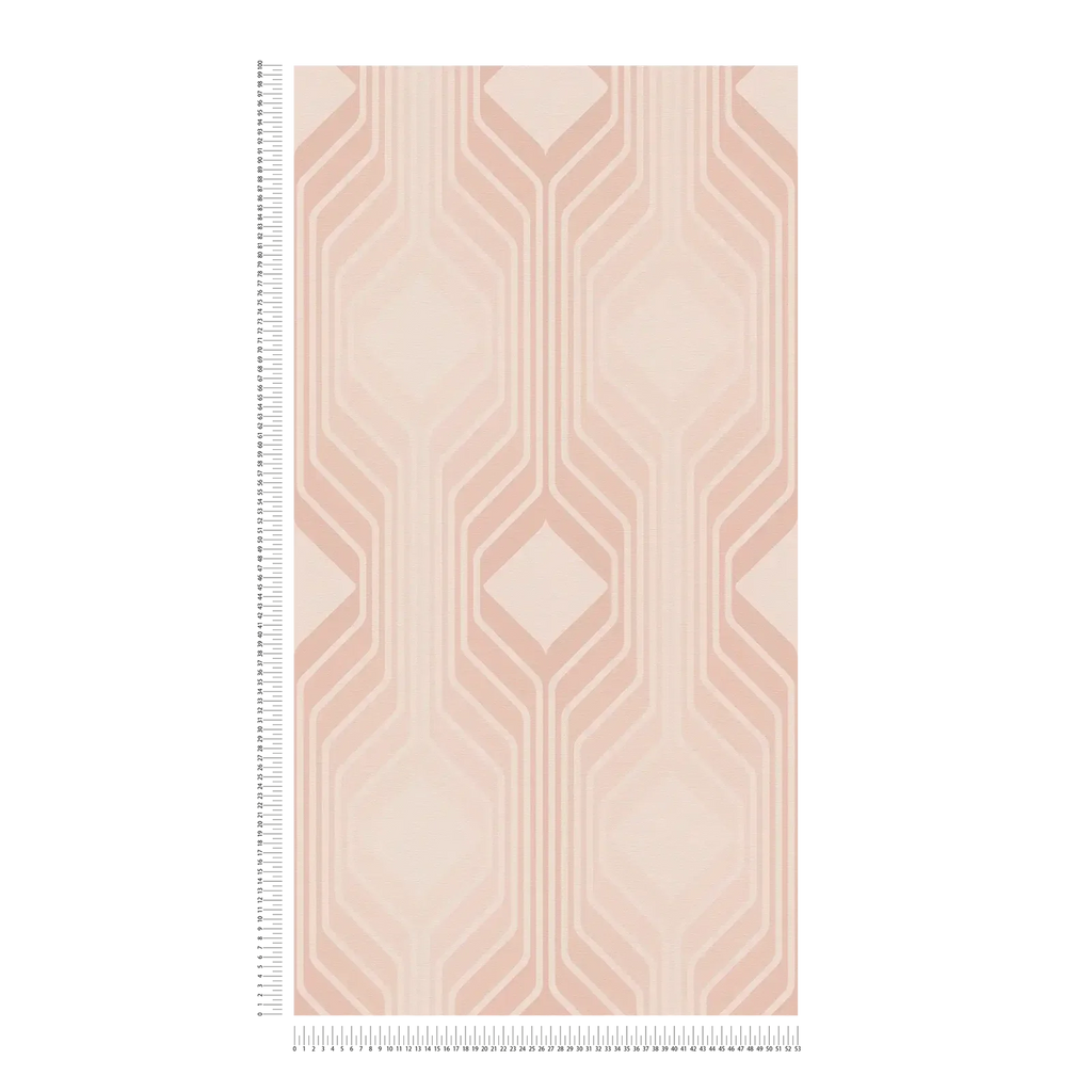 Full length view of the pattern drop of The Lattice Passage | Warm Beige & Blush Luxe