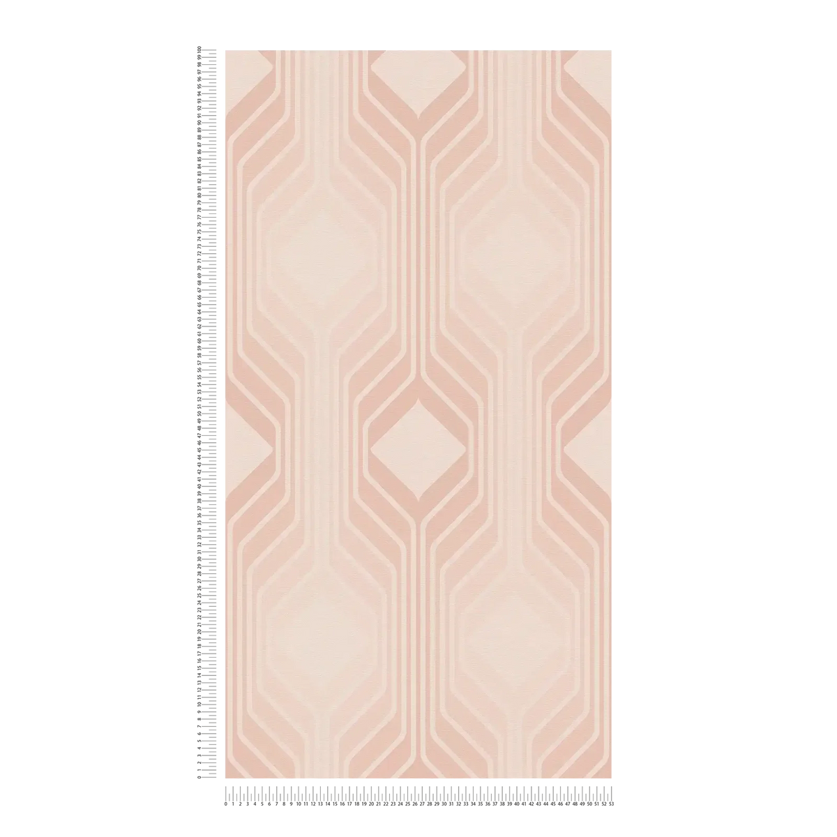 Full length view of the pattern drop of The Lattice Passage | Warm Beige & Blush Luxe
