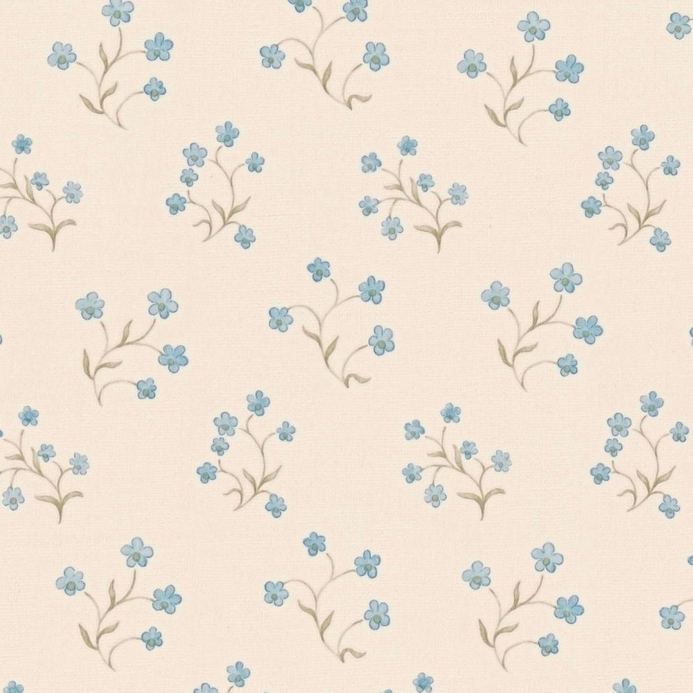 Detail of the design on The Yarrow Pavilion | Azure & Cream Luxe, azure & cream colourway
