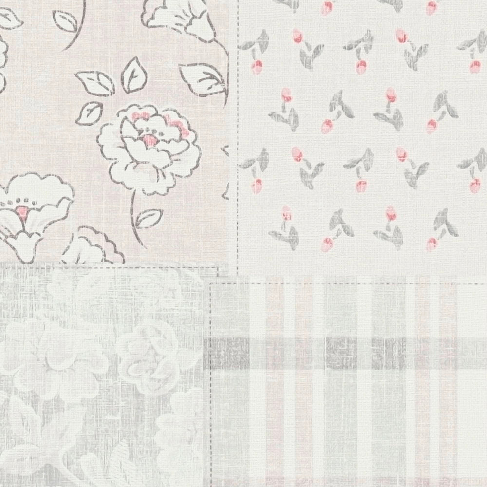 Detail of the design on The Hellebore Garden Room | Smoked Grey & Blush Luxe, smoked grey & blush colourway