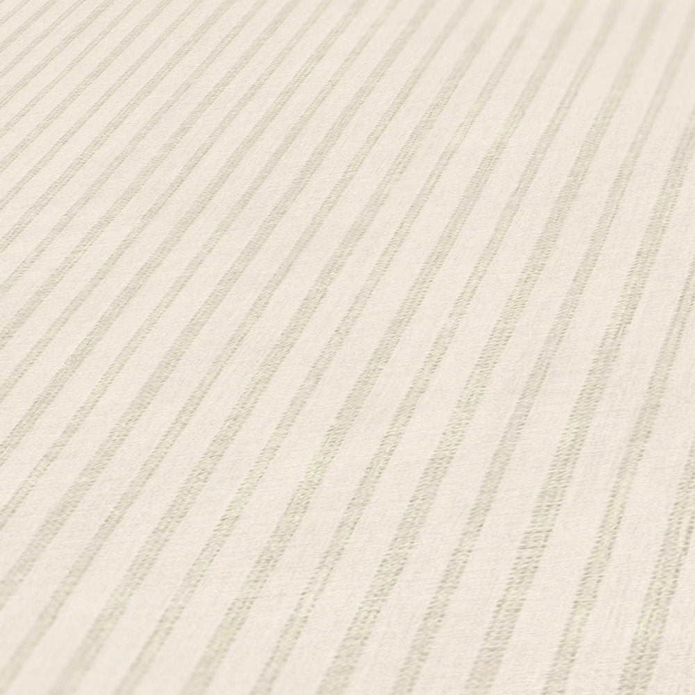 Close up of the surface texture of The Candy Stripe Atelier | Warm Beige & Cream Luxe in warm beige & cream