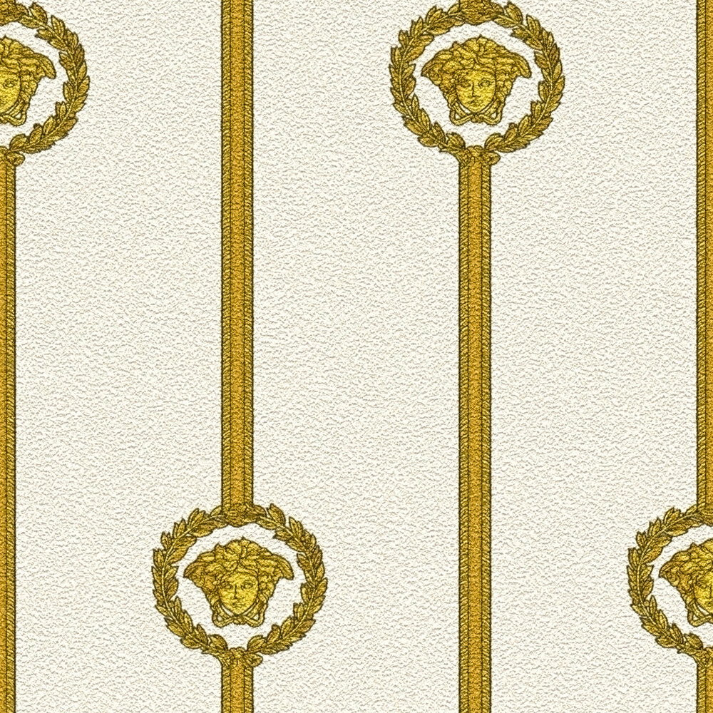 The Imperial Damask | Luminous White & Sun-Kissed Gold Luxe