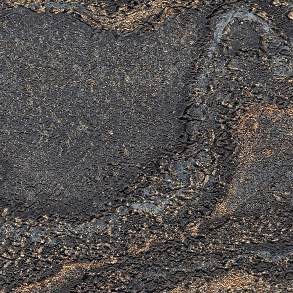 Detail of the design on The Chalcedony Studio | Deep Black & Copper Luxe, deep black & copper colourway