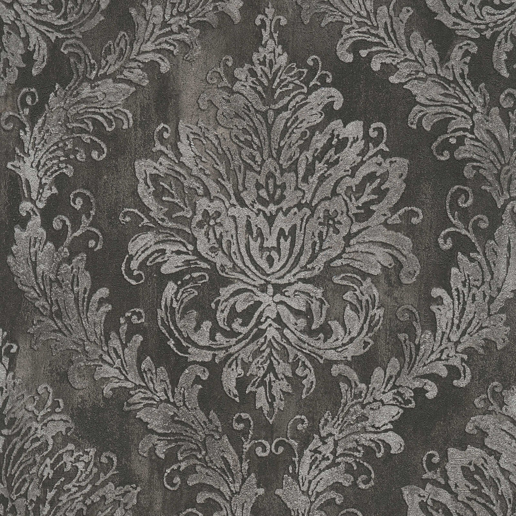 The Noir Arabesque | Charcoal Silver Luxe