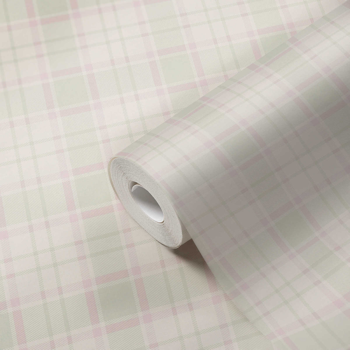 Roll of The Arabesque Hall | Sage & Blush Luxe partly unrolled, 0.53 m × 10.05 m