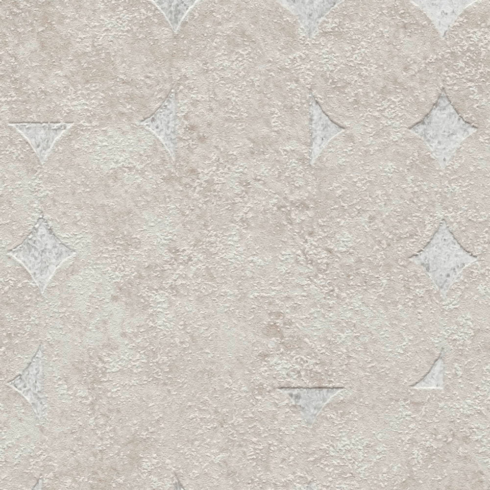 Detail of the design on The Octagon Colonnade | Warm Beige & Cream Luxe, warm beige & cream colourway