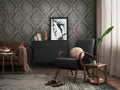 The Noir Arabesque | Charcoal Silver Luxe