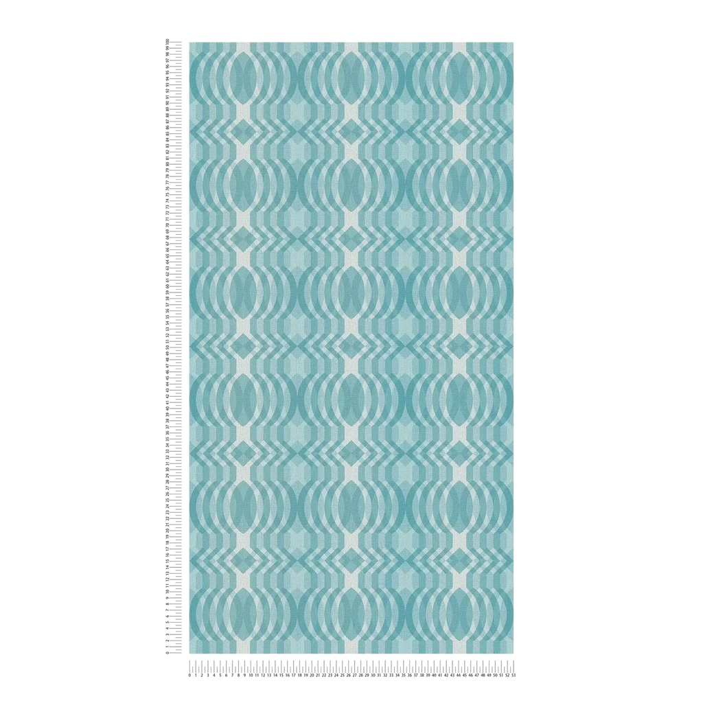 Full length view of the pattern drop of The Diamond Field Hall | Azure & Cream Luxe