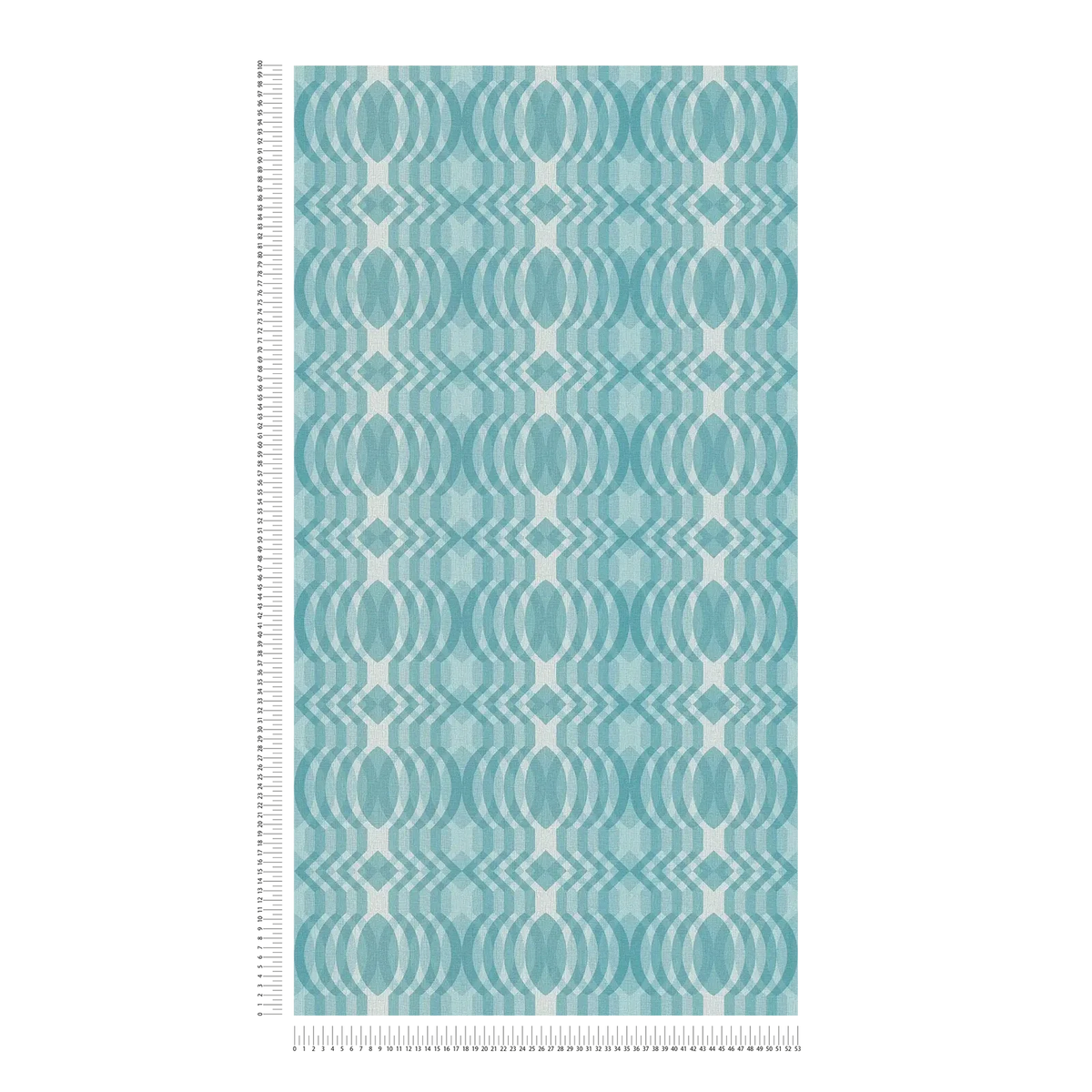 Full length view of the pattern drop of The Diamond Field Hall | Azure & Cream Luxe