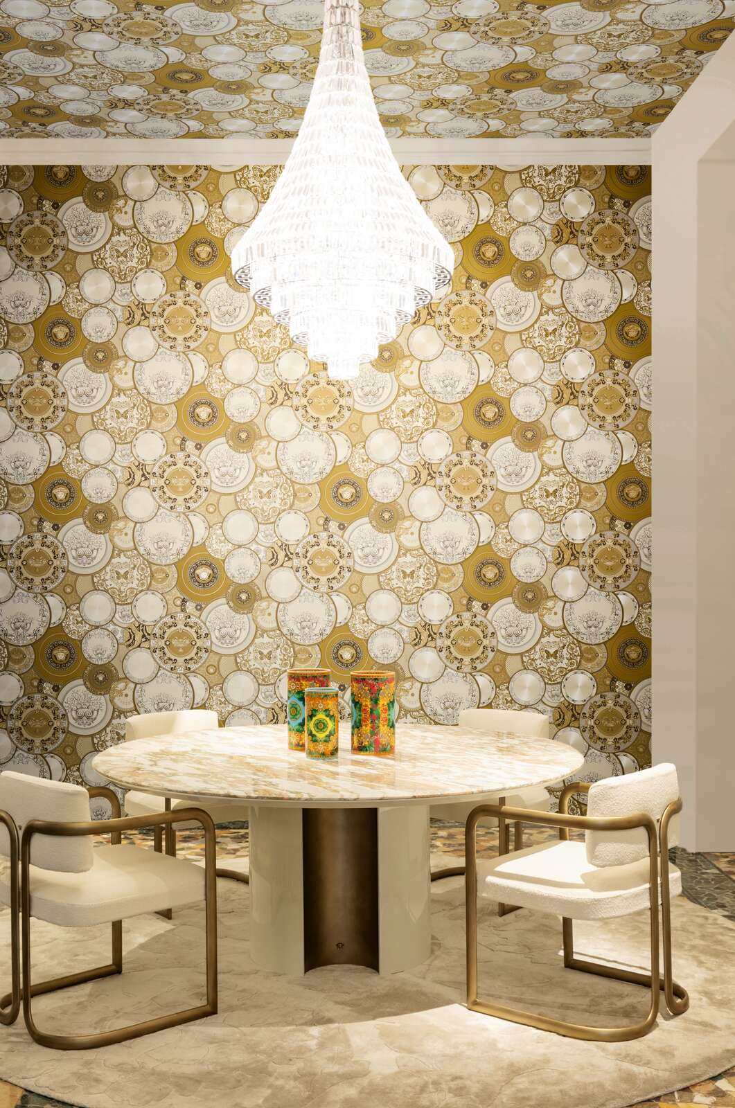 The Filigree Medallion | Earthy Brown & Cream Luxe