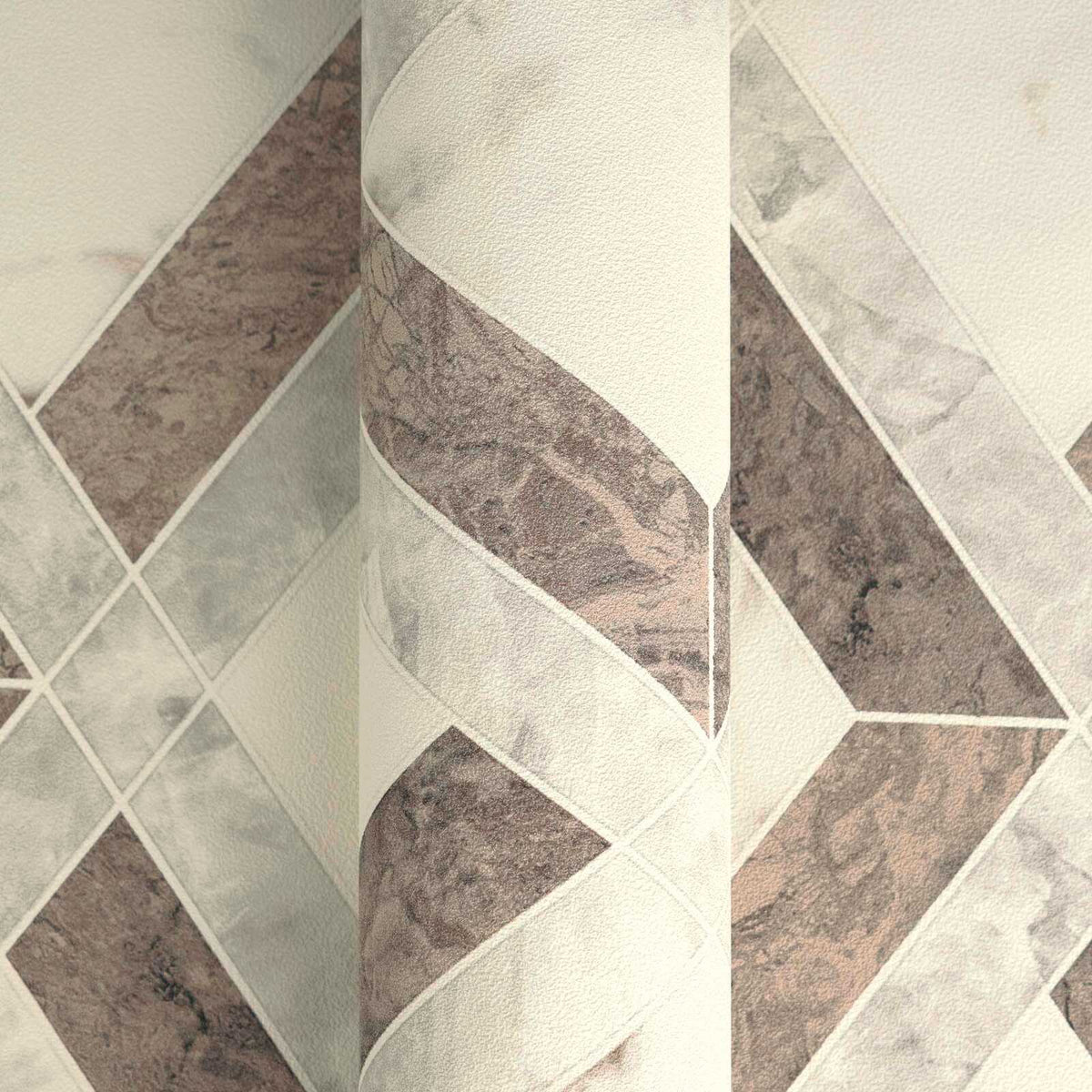 The Marble Lozenge | Earthy Brown & Smoked Grey Luxe