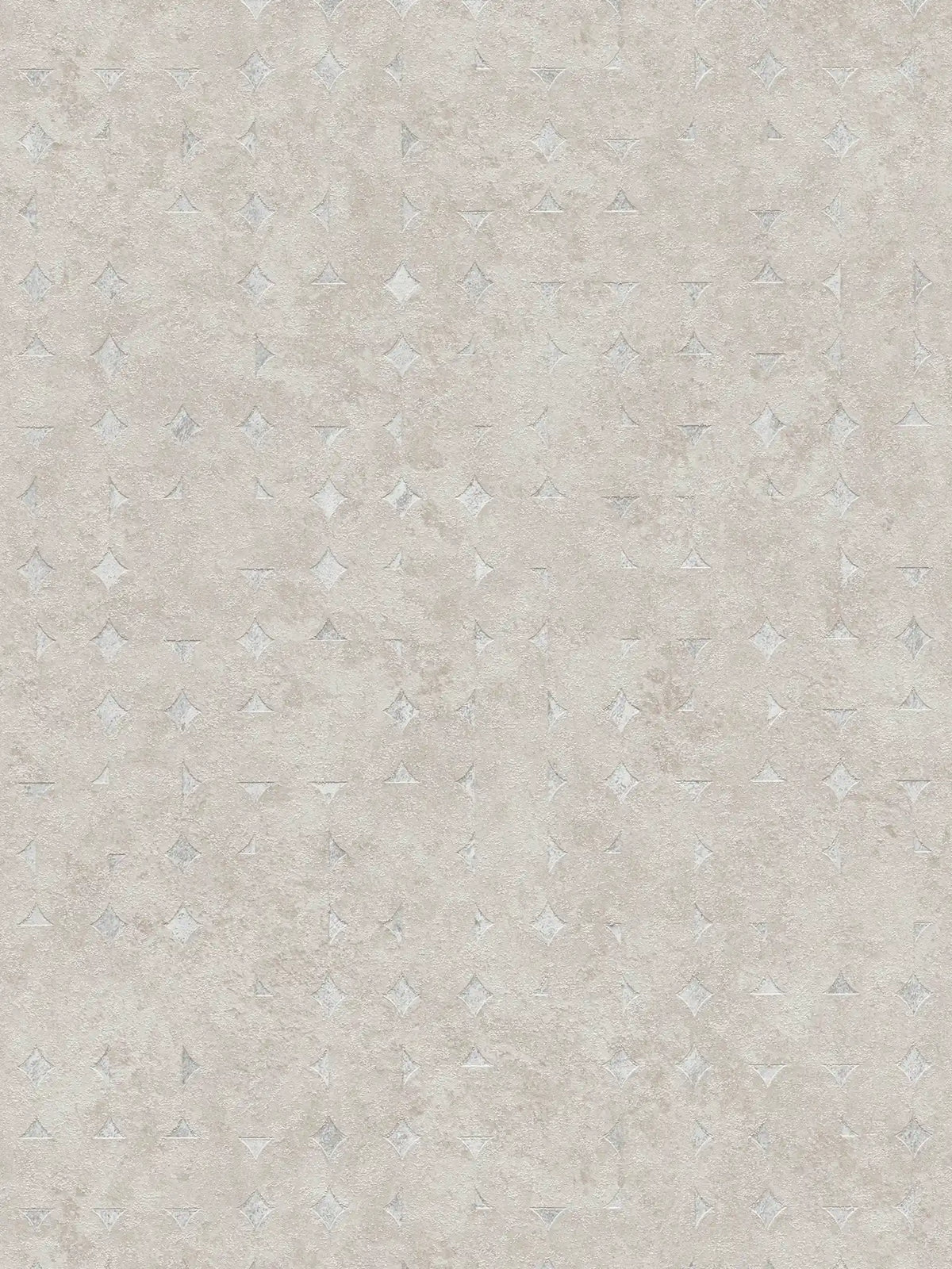 Flat view of the warm beige & cream pattern repeat of The Octagon Colonnade | Warm Beige & Cream Luxe