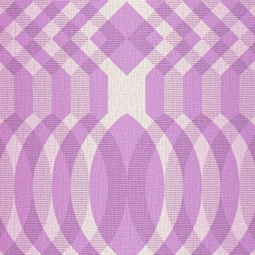 Close up of the surface texture of The Fretwork Colonnade | Cream & Violet Luxe in cream & violet