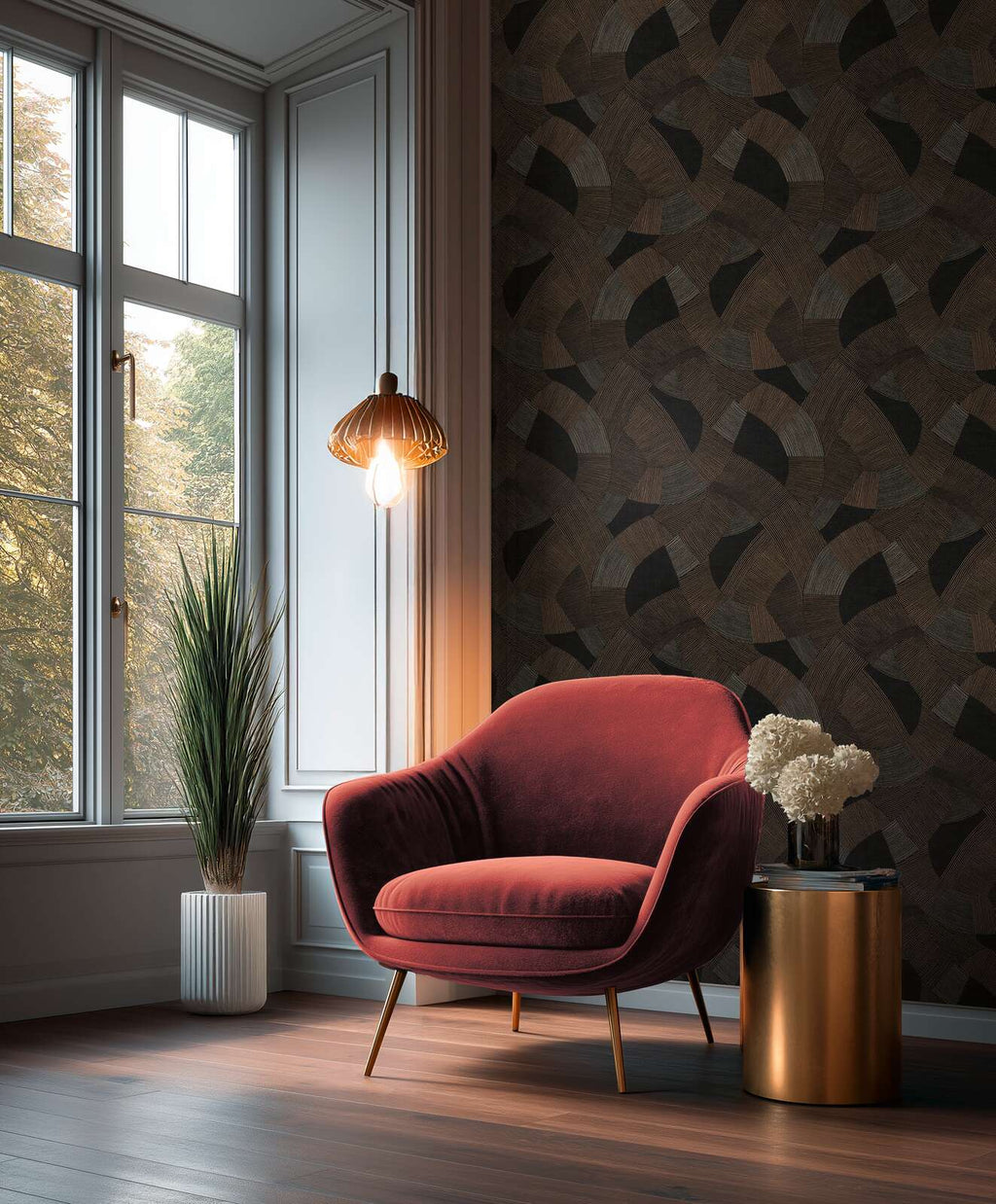 The Ochre Parterre | Deep Black & Earthy Brown Luxe