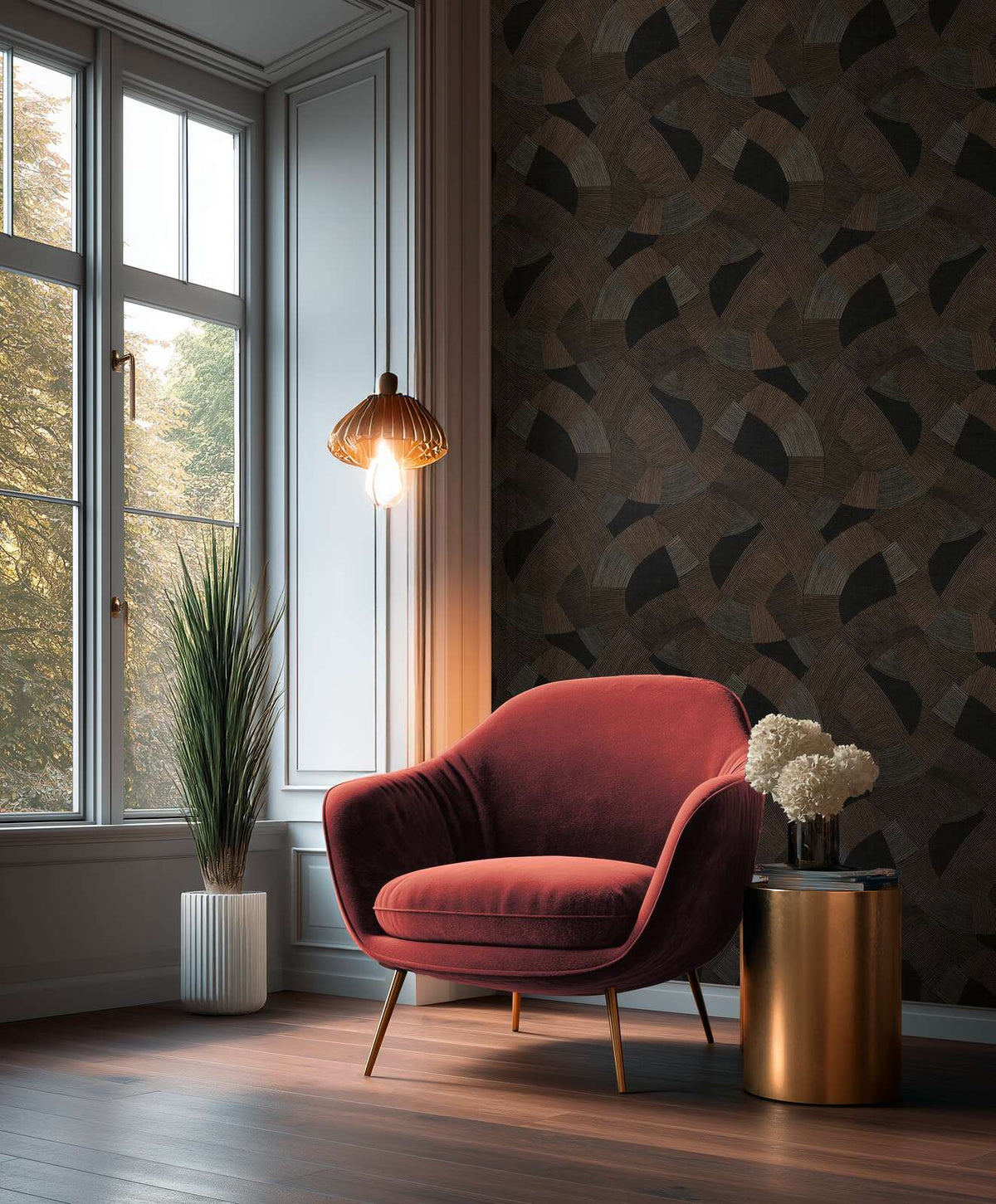 The Ochre Parterre | Deep Black & Earthy Brown Luxe