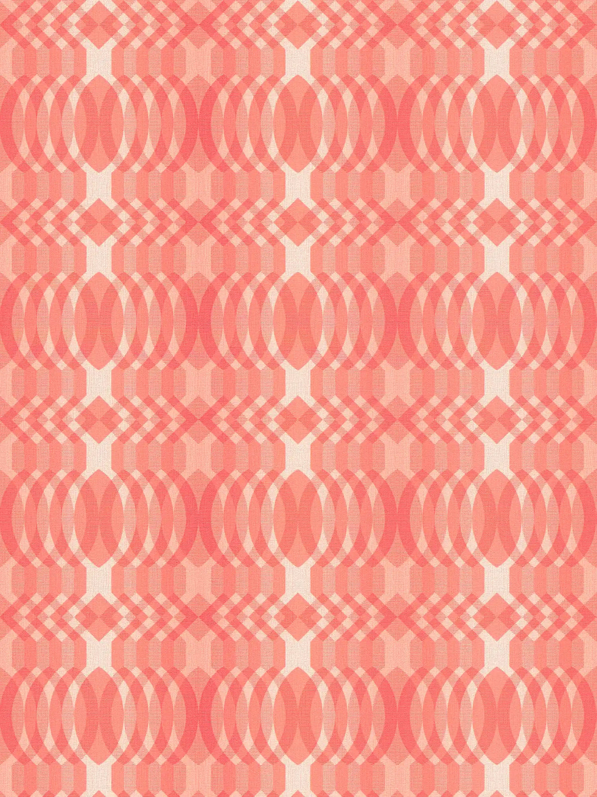 Flat view of the cream & crimson pattern repeat of The Hexagon Hall | Cream & Crimson Luxe