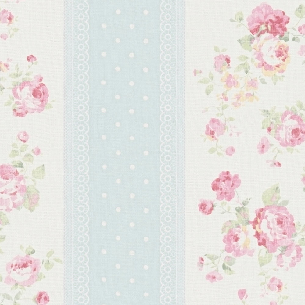 Detail of the design on The Ranunculus Sitting Room | Azure & Sage Luxe, azure & sage colourway