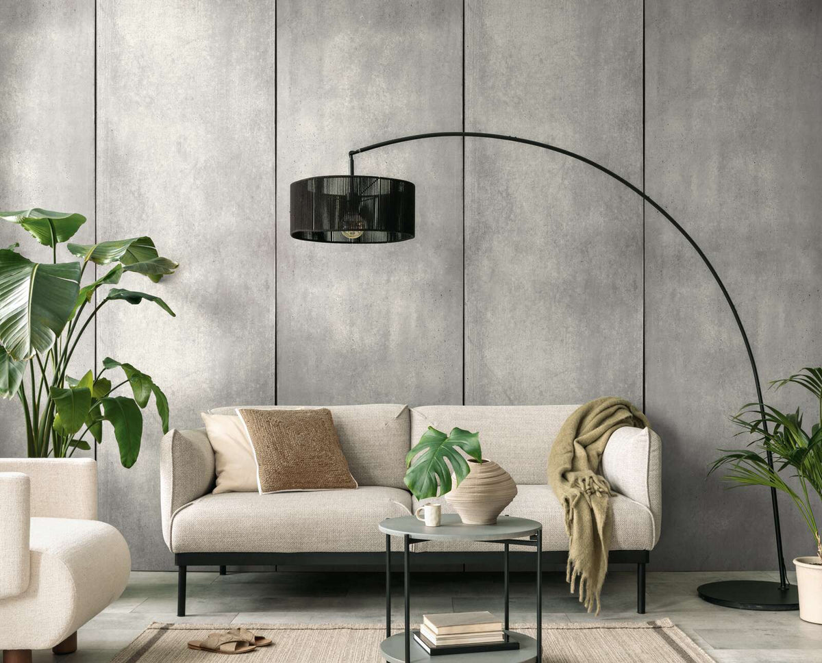 The Industrial Slab, polished concrete panel mural in multi-tonal greys, A.S. Création view 6