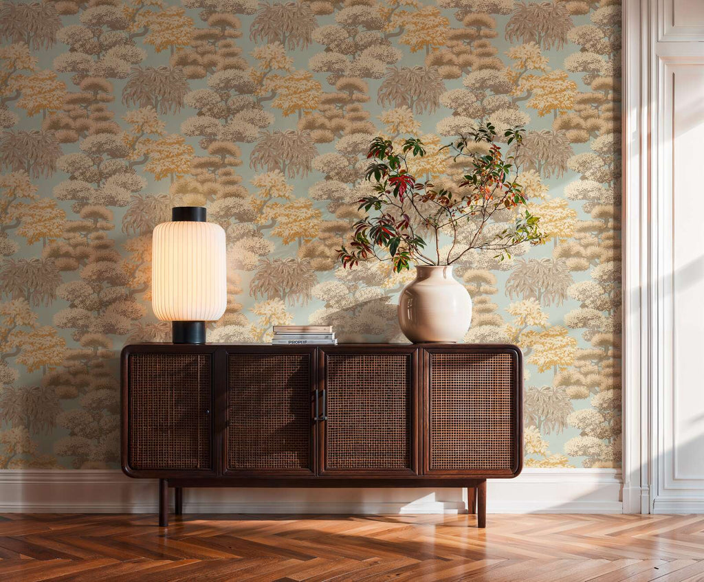 The Mulberry Loggia | Warm Beige & Azure Luxe