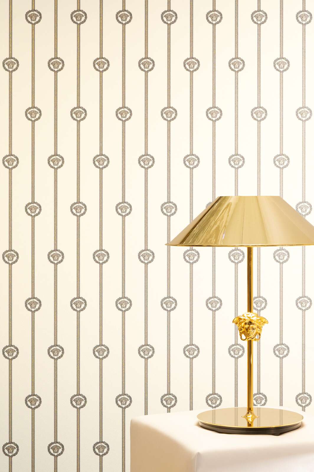 The Imperial Damask | Warm Beige & Luminous White Luxe