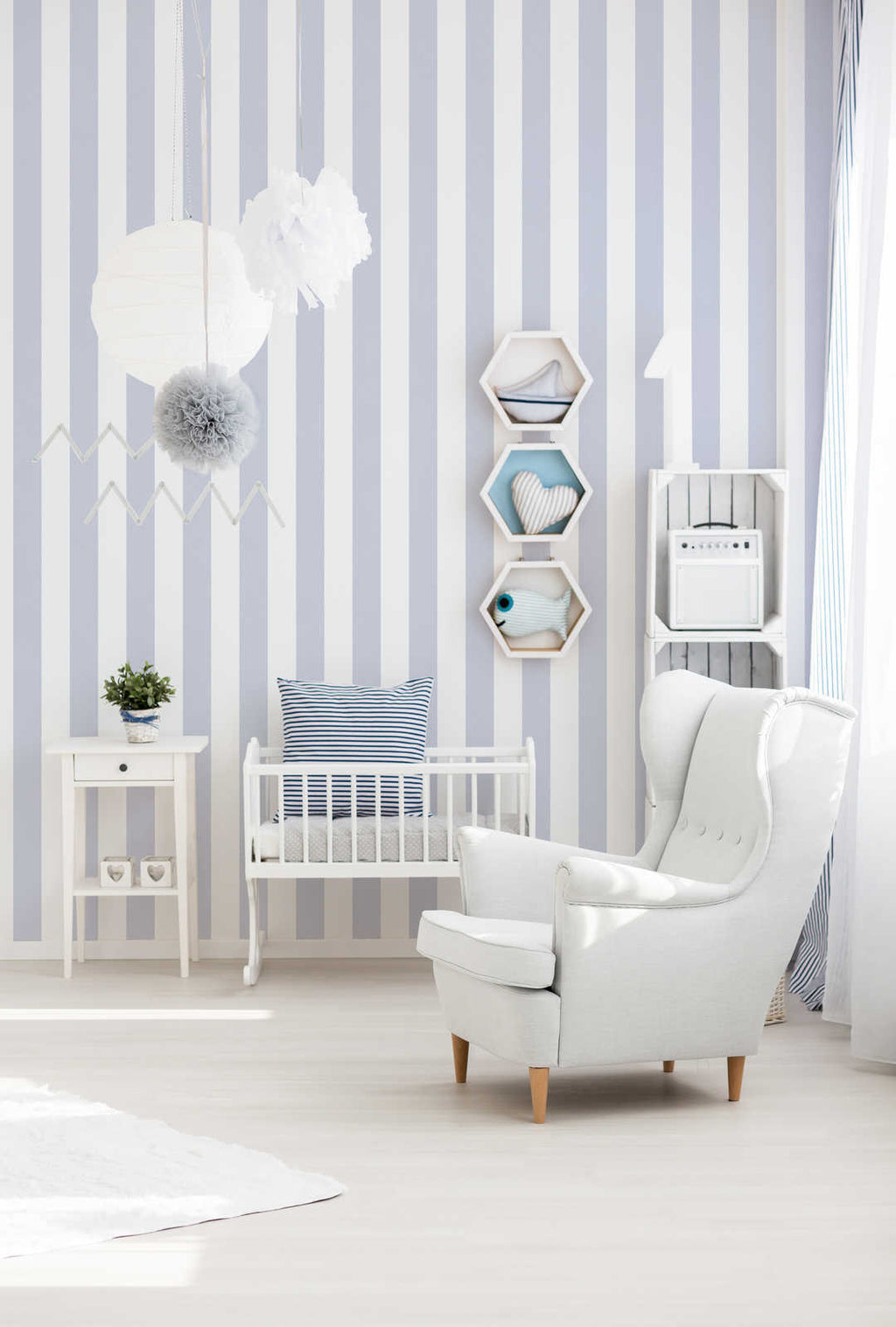 The Inlet Nursery | Smoked Grey & Luminous White Luxe
