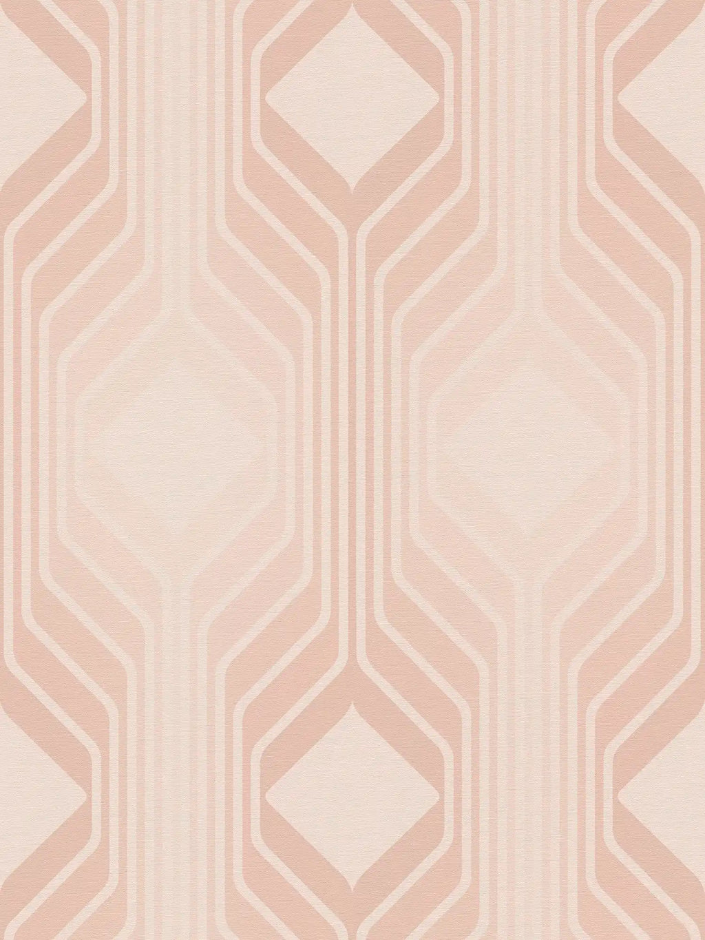 Flat view of the warm beige & blush pattern repeat of The Lattice Passage | Warm Beige & Blush Luxe