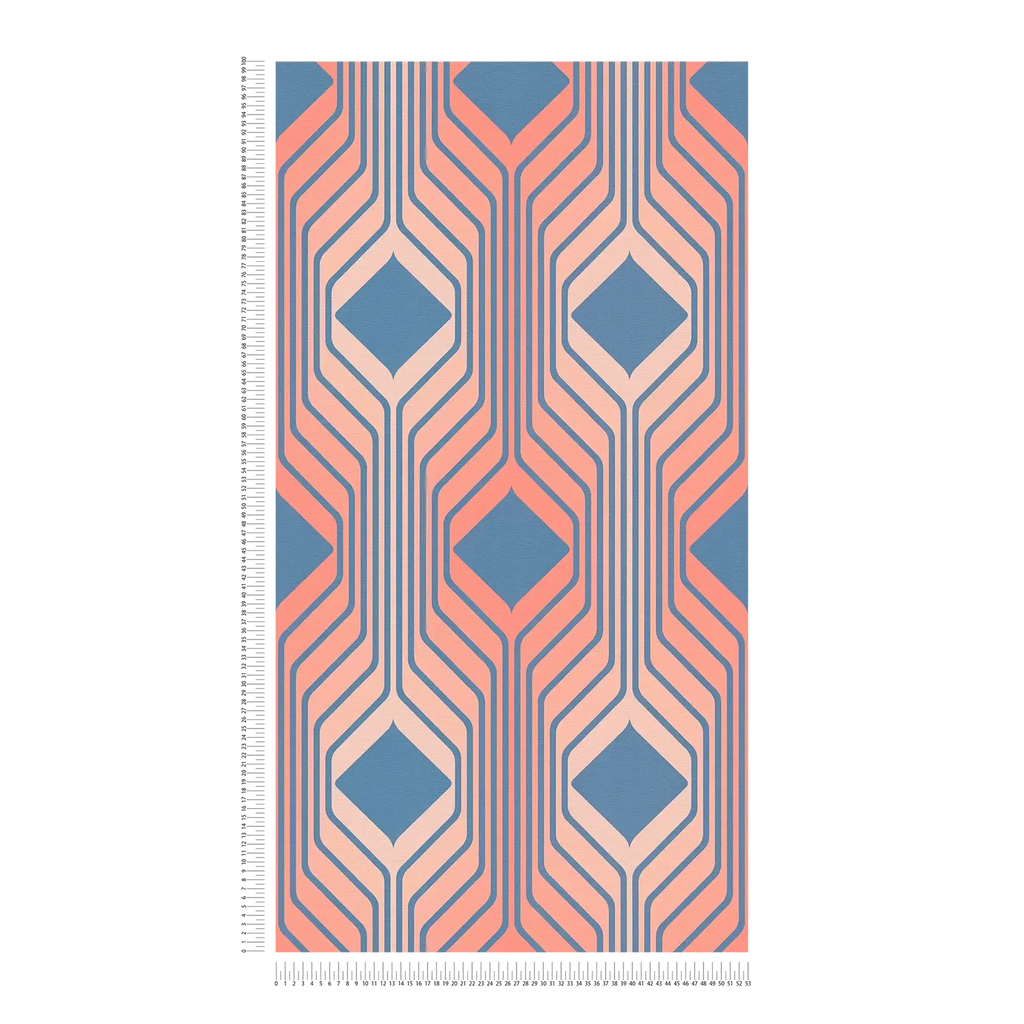 Full length view of the pattern drop of The Kilim Corridor | Azure & Blush Luxe