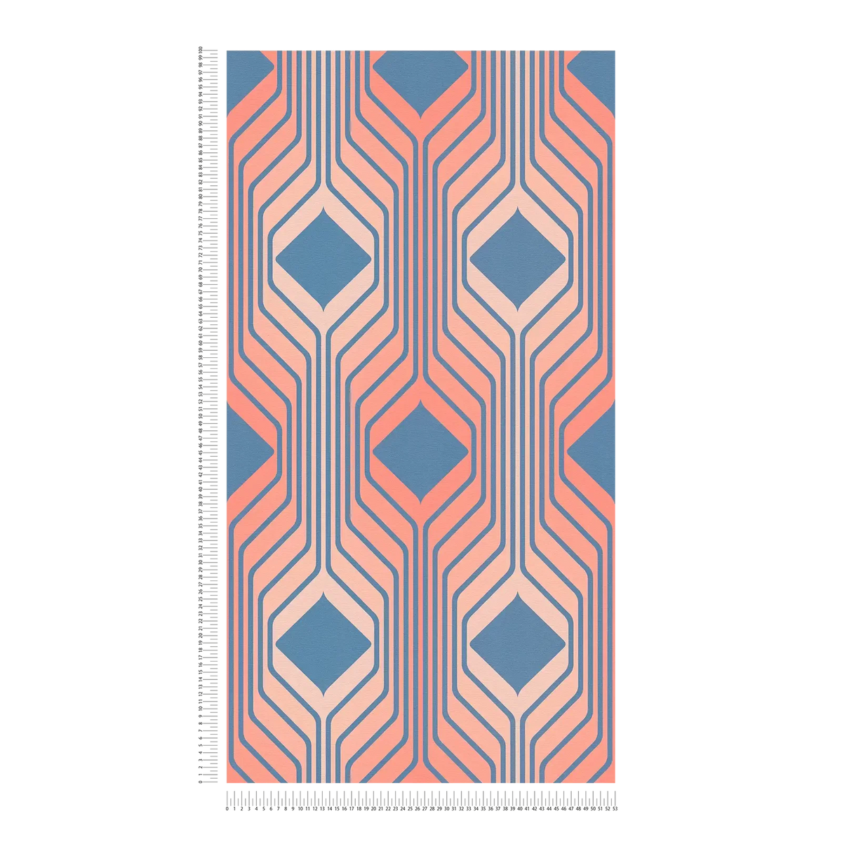 Full length view of the pattern drop of The Kilim Corridor | Azure & Blush Luxe