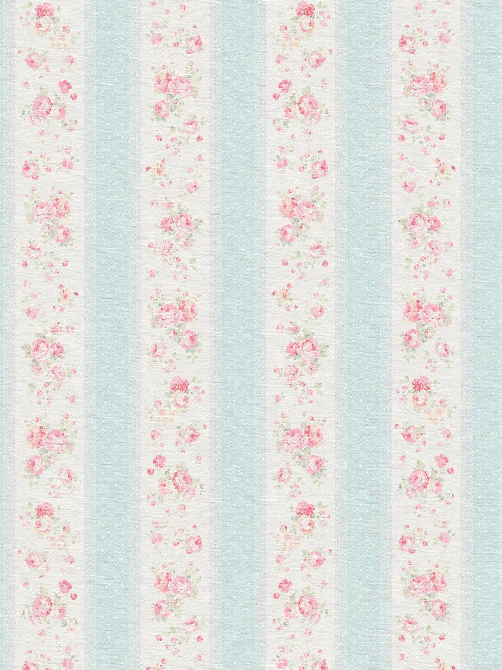 Flat view of the azure & sage pattern repeat of The Ranunculus Sitting Room | Azure & Sage Luxe