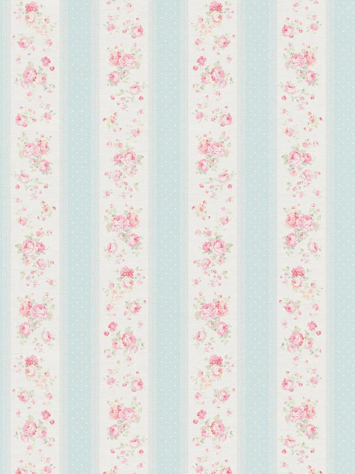 Flat view of the azure & sage pattern repeat of The Ranunculus Sitting Room | Azure & Sage Luxe