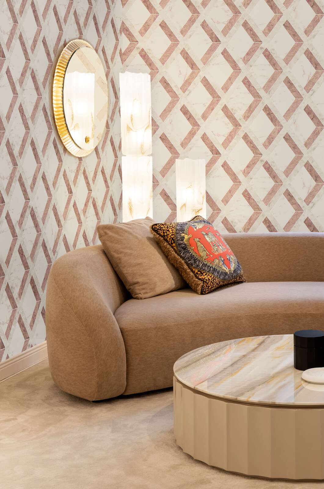 The Marble Lozenge | Cream & Blush Luxe