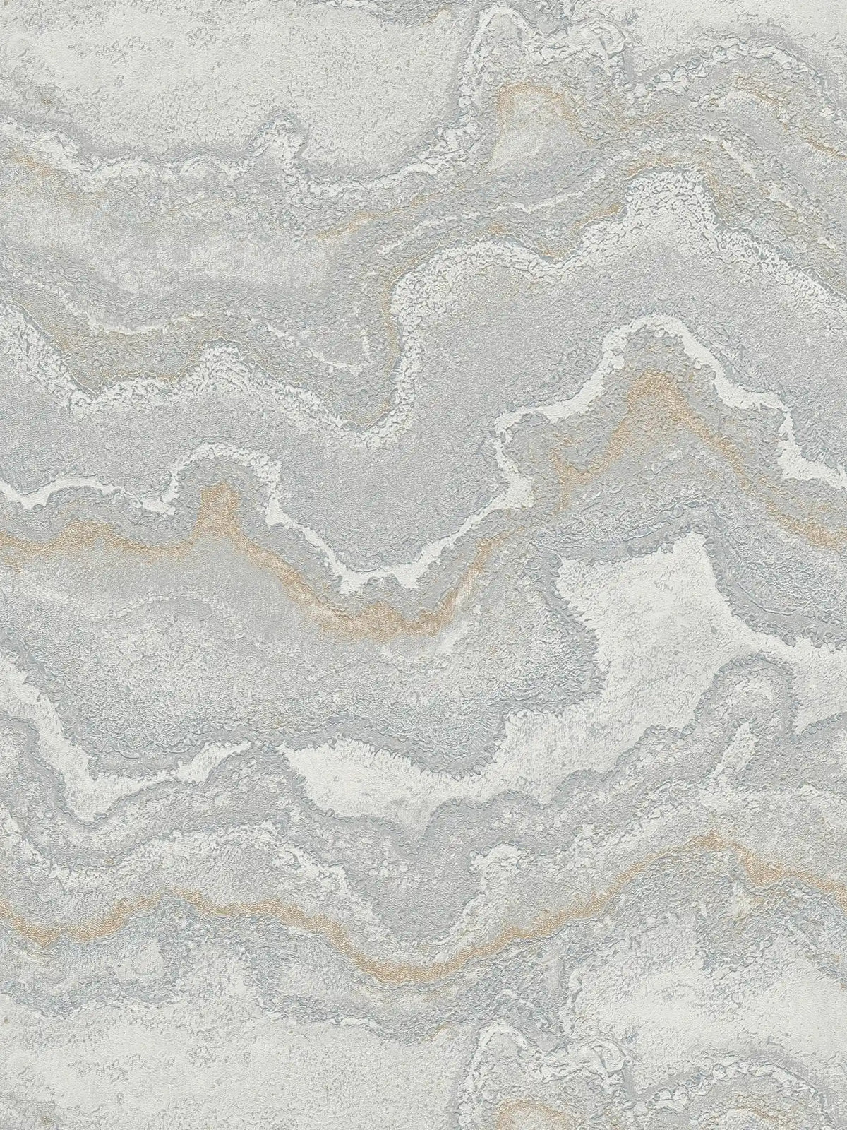 Flat view of the cream & metallic gold pattern repeat of The Cobblestone Studio | Cream & Metallic Gold Luxe