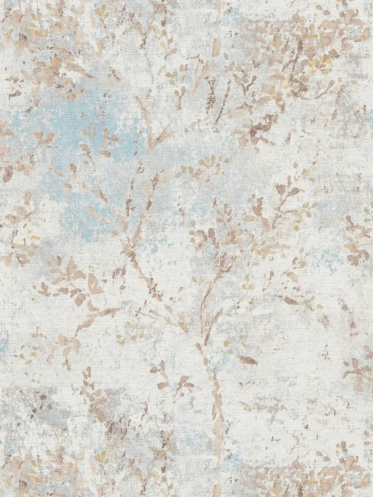 The Watercolour Bloom, close-up of the watercolour floral wallpaper
