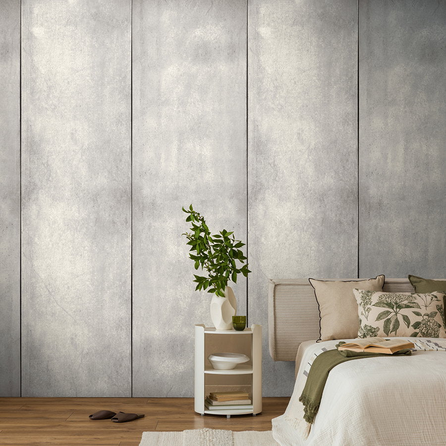 The Industrial Slab, polished concrete panel mural in multi-tonal greys, A.S. Création view 5