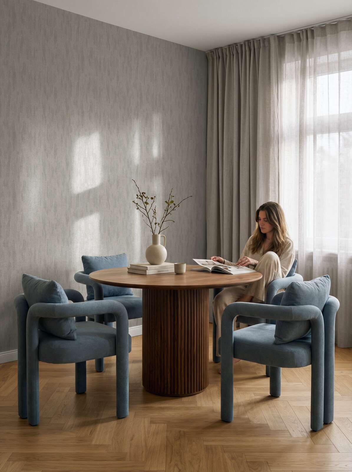 The Champagne Court | Grey Smoked Grey Luxe