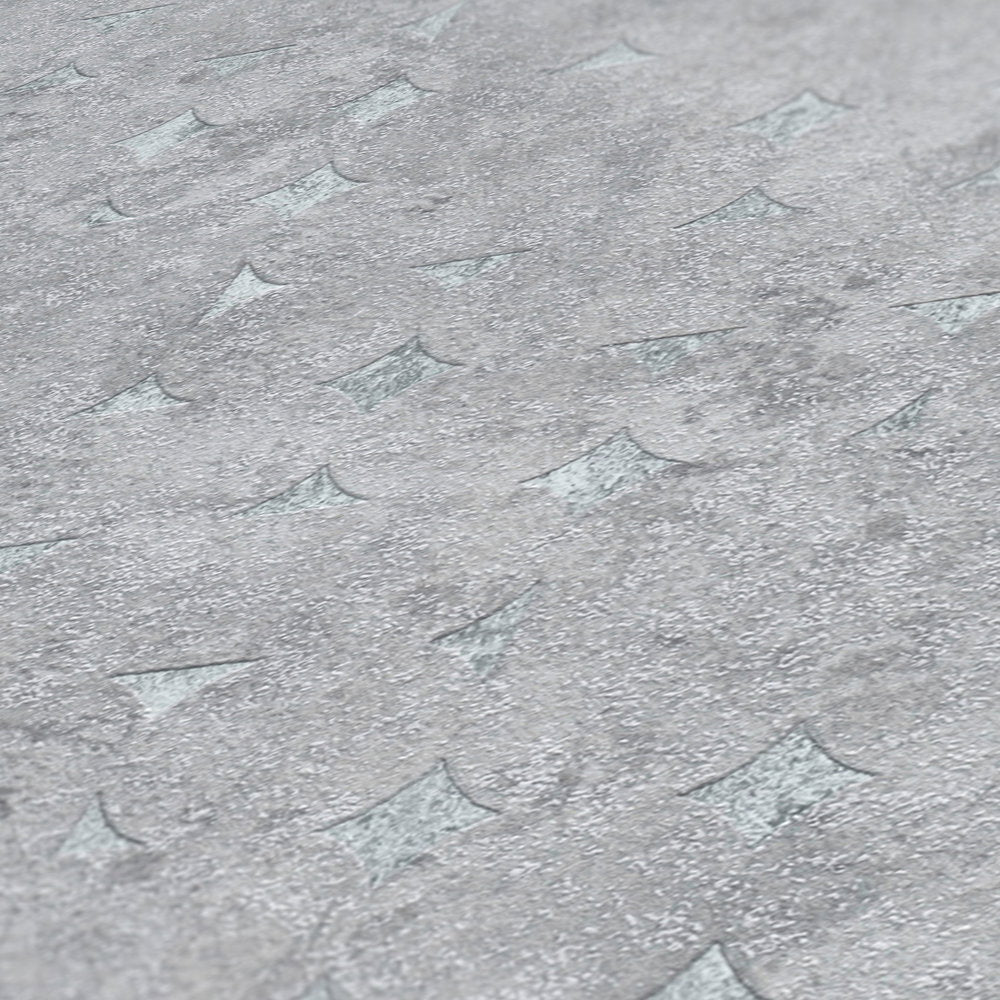 Close up of the surface texture of The Kilim Passage | Smoked Grey & Shimmering Silver Luxe in smoked grey & shimmering silver