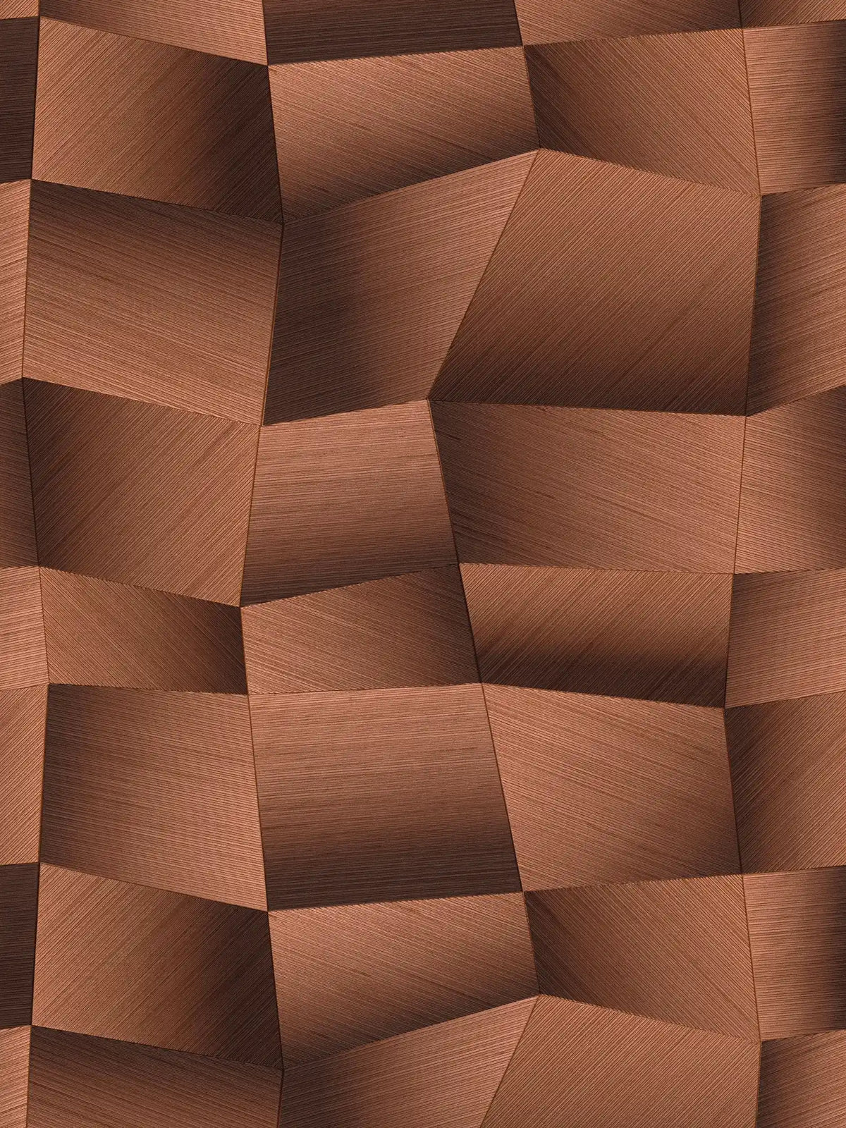 The Geometric Illusion | Earthy Brown & Metallic Gold Luxe