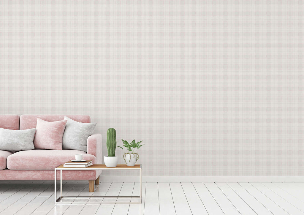 The Arabesque Hall | Sage & Blush Luxe wallpaper shown hung on a styled interior wall (official room photo)