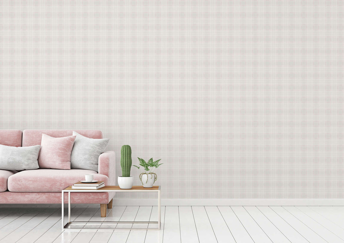 The Arabesque Hall | Sage & Blush Luxe wallpaper shown hung on a styled interior wall (official room photo)