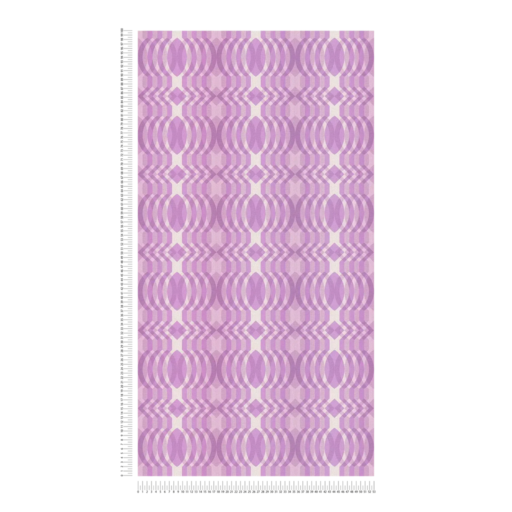 Full length view of the pattern drop of The Fretwork Colonnade | Cream & Violet Luxe