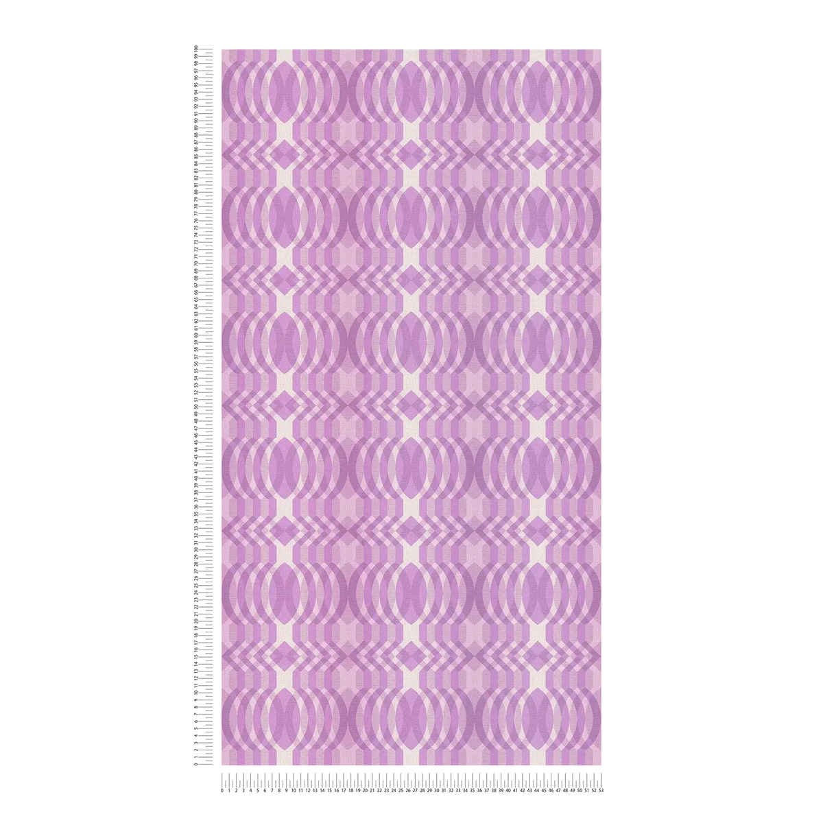 Full length view of the pattern drop of The Fretwork Colonnade | Cream & Violet Luxe