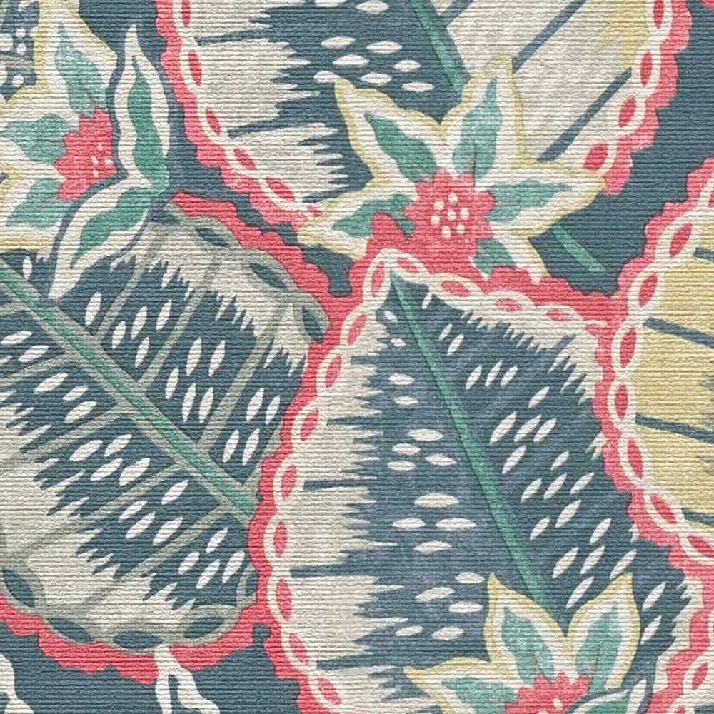 Detail of the design on The Larkspur Folio | Azure & Sage Luxe, azure & sage colourway