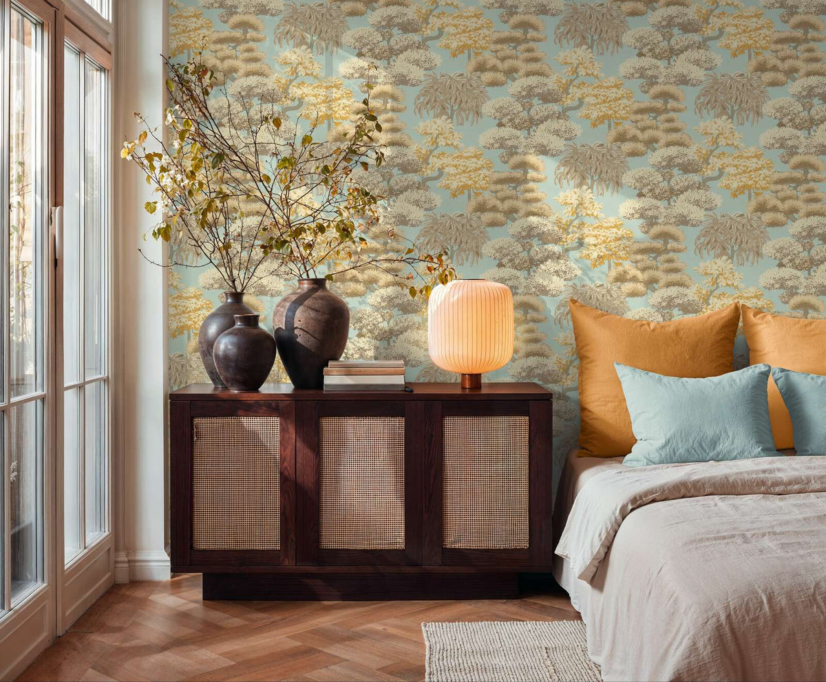 The Mulberry Loggia | Warm Beige & Azure Luxe