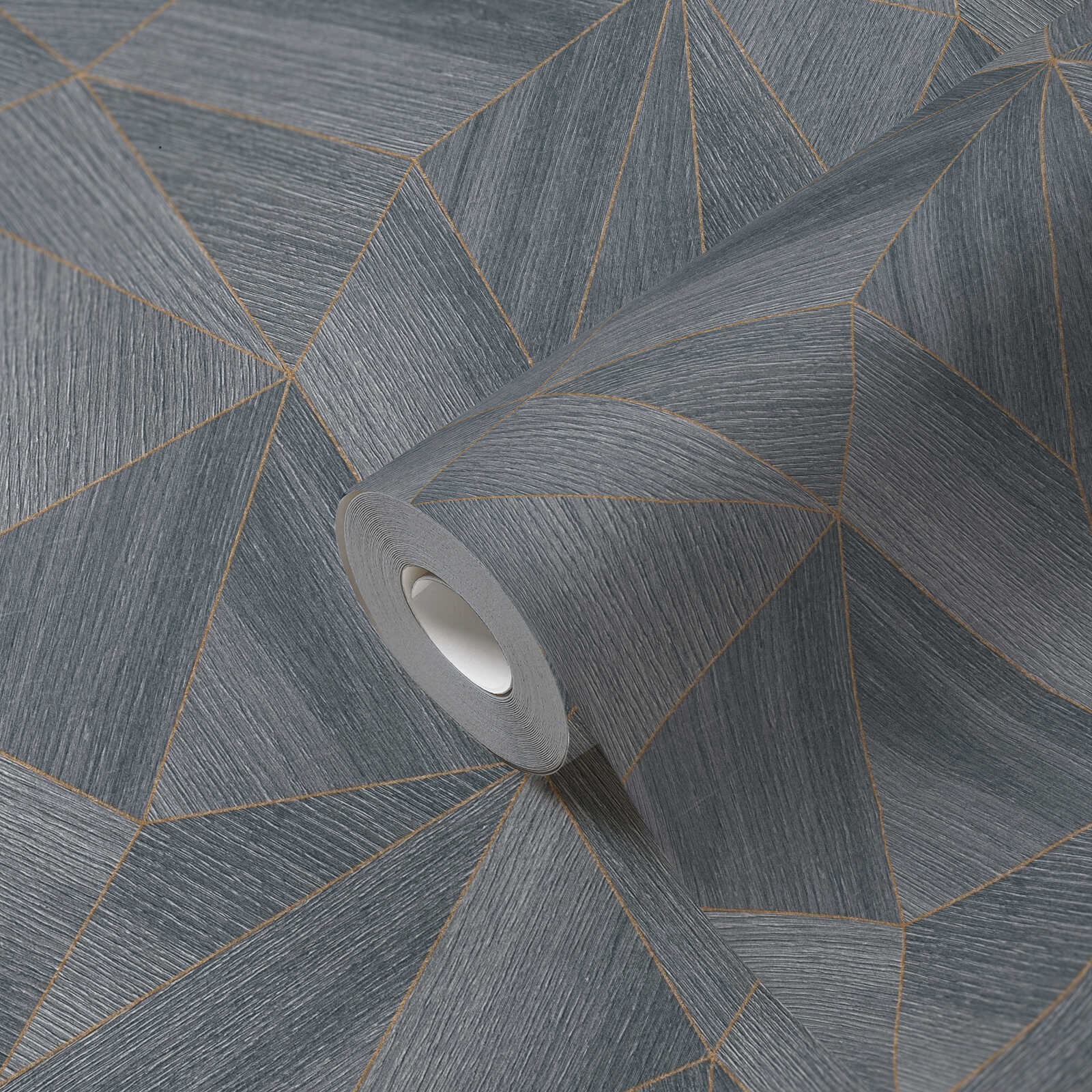 The Angular Aurum | Geometric Slate Luxe