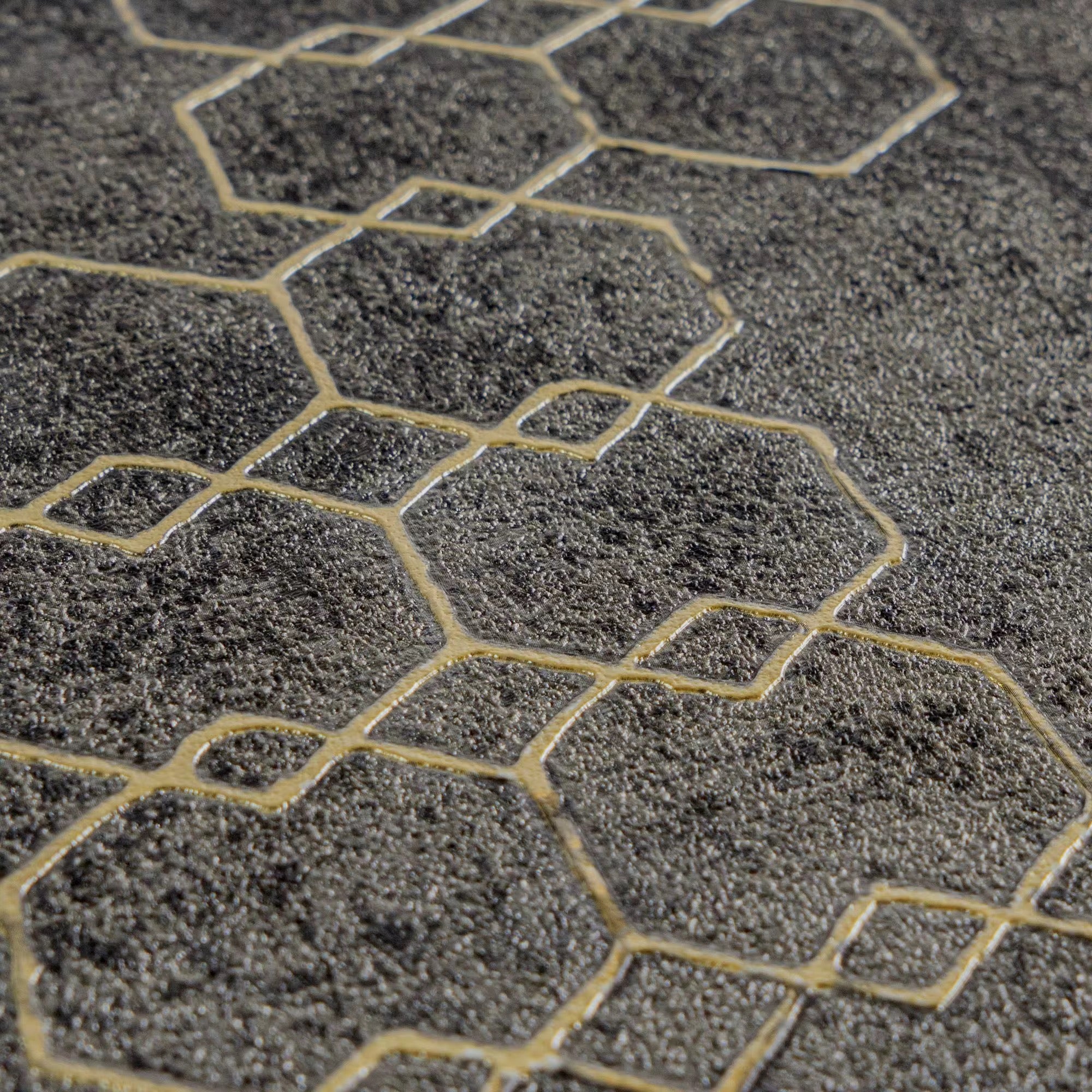 The Obsidian Lattice | Gold Geometric Luxe