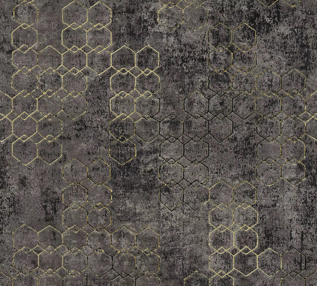 The Obsidian Lattice | Gold Geometric Luxe