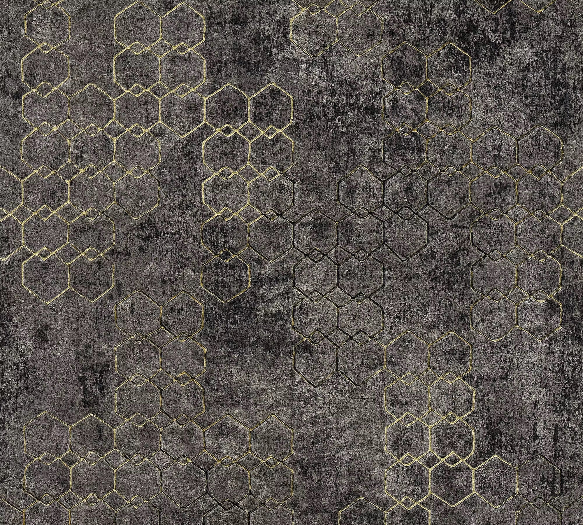 The Obsidian Lattice | Gold Geometric Luxe