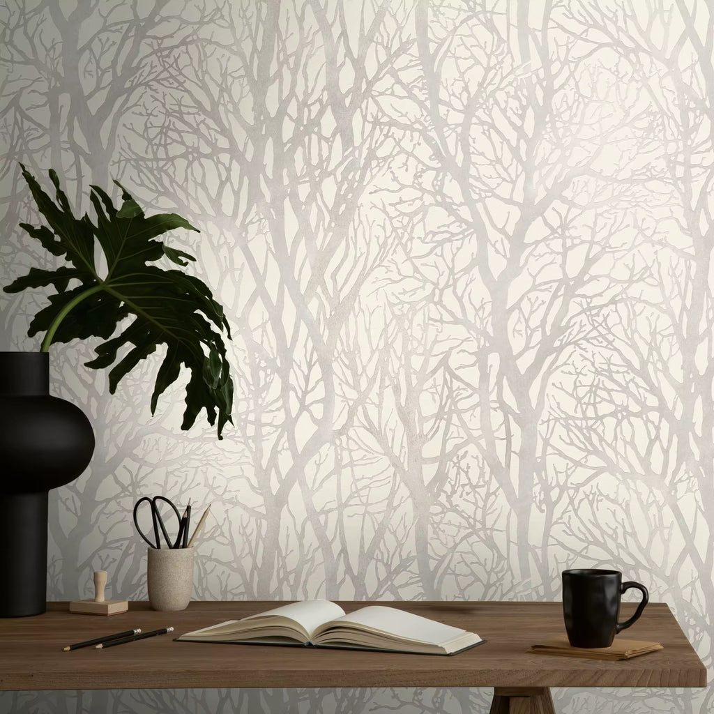 The Alabaster Damask | White Grey Luxe