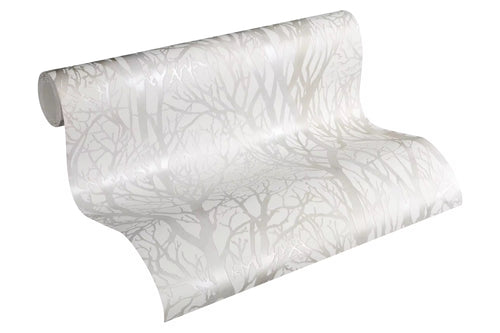 The Alabaster Damask | White Grey Luxe